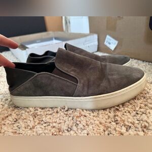 Women’s grey dress casual pointed toe slip on sneakers